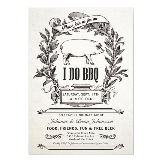 supreme vintage i do bbq invitations zazzle com