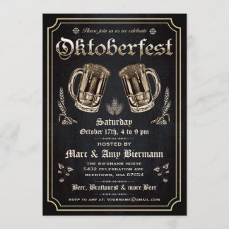 Supreme Vintage Oktoberfest Invitations v.3