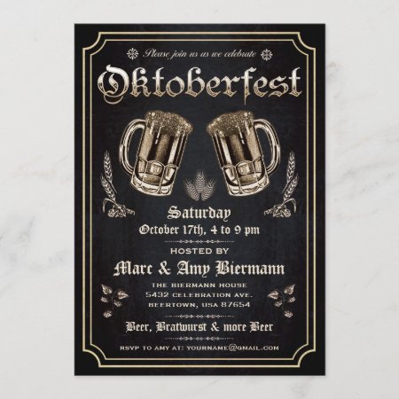 Supreme Vintage Oktoberfest Invitations V.3