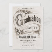 Supreme Vintage Photo Graduation Party Invitations (Front)