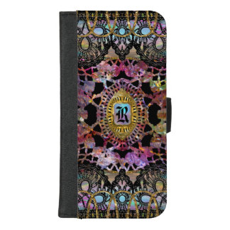 Suprine Girly Baroque Monogram iPhone 8/7 Plus Wallet Case