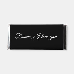 Suprise Proposal in Black Hershey Bar Favors