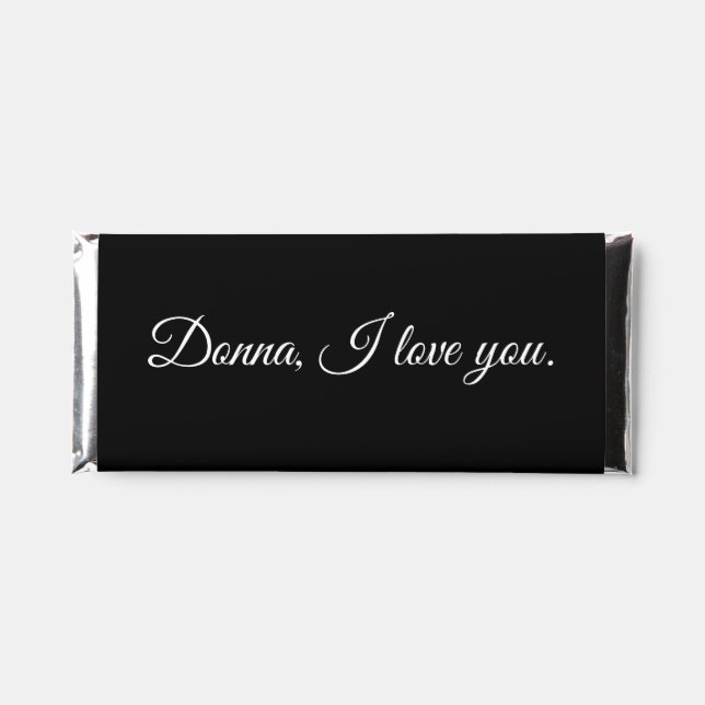 Suprise Proposal in Black Hershey Bar Favors (Front)