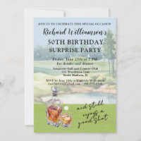 SUPRISE Stylish Golf Humor 50th Birthday Party