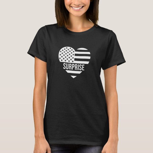 Suprise USA Flag America City Hometown Vacation Am T-Shirt (Front)