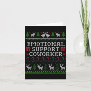 Suprt Coworker Retro Ugly Christmas Saying Quote  Card