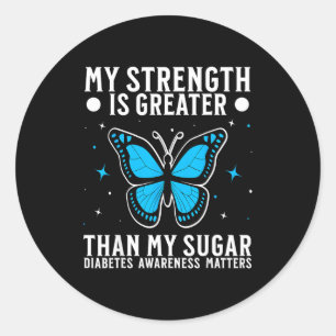 Suprt Diabetes Awareness Month Diabetes For Women Classic Round Sticker