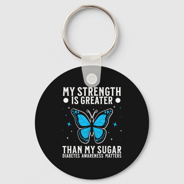 Suprt Diabetes Awareness Month Diabetes For Women  Keychain (Front)