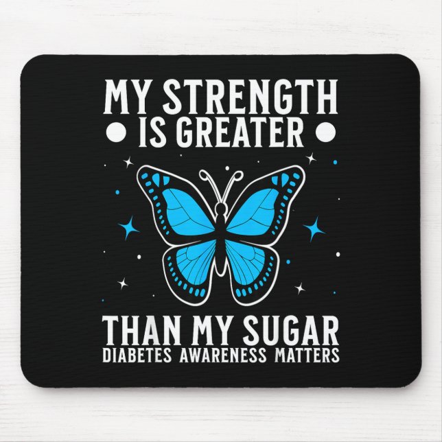 Suprt Diabetes Awareness Month Diabetes For Women  Mouse Pad (Front)