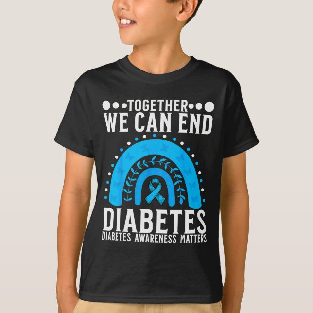 Suprt Diabetes Awareness Month For Diabetes Women  T-Shirt (Front)