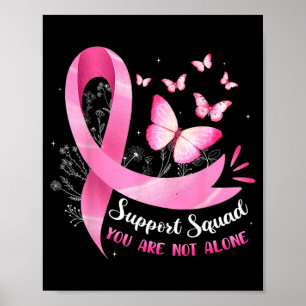 Suprt Squad Breast Cancer Awareness nk Ribbon Poster