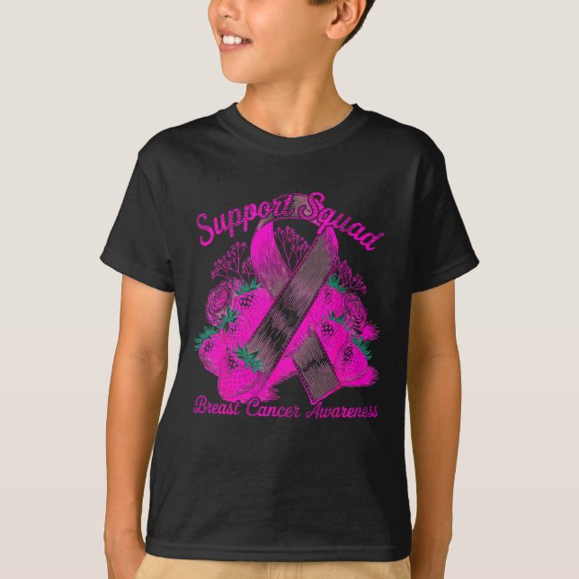 Suprt Squad Breast Cancer Awareness Nk Ribbon Wome T-Shirt (Front)