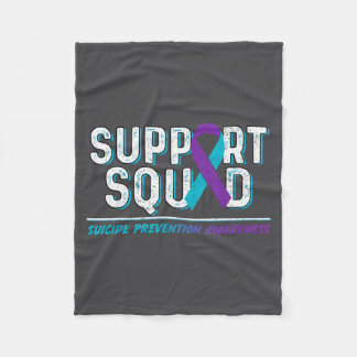 Suprt Squad Suprt Suicide Prevention Awareness Rib Fleece Blanket