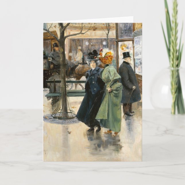 Sur les Boulevards | Louis Abel-Truchet Card (Front)