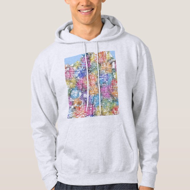 Surabaya Indonesia City Map Hoodie (Front)