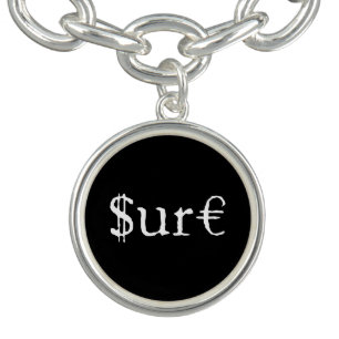 Sure funny money charm bracelet
