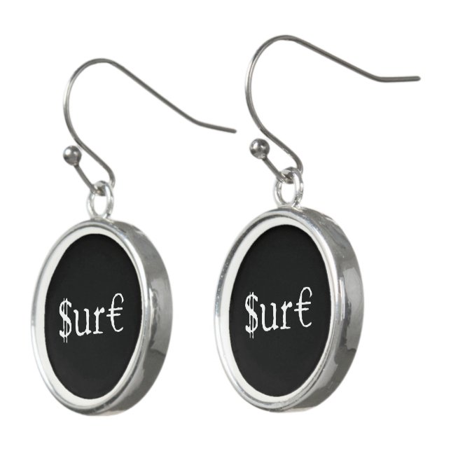 Sure funny money earrings (Angled)