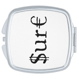 Sure funny money mirror for makeup
