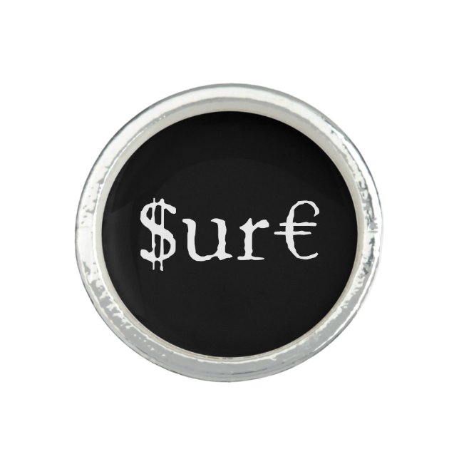 Sure funny money ring (Front)