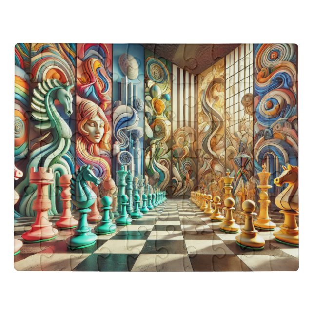 Sureality of the Chess Game Jigsaw Puzzle (Puzzle Horizontal)