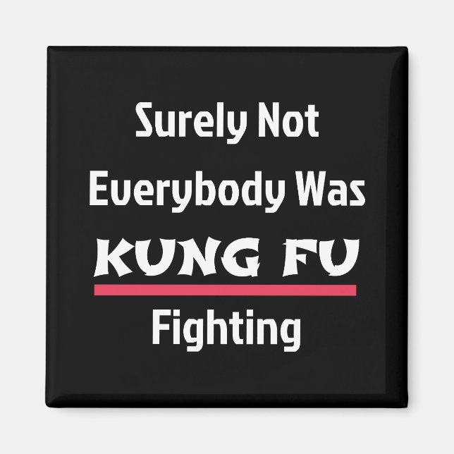 Surely Not Everybody Was KUNG FU Fighting Magnet (Front)