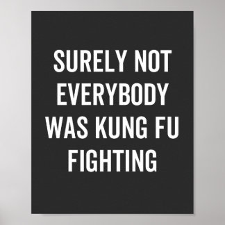 Surely Not Everybody Was Kung Fu Fighting Poster