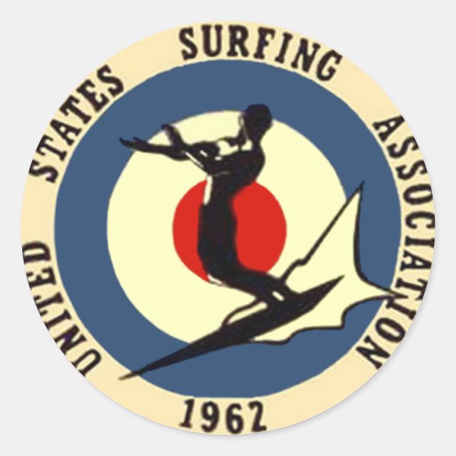 surf-3 classic round sticker (Front)