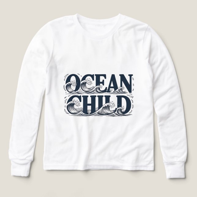 Surf Aesthetic Ocean Child Wave Graphic Tri-Blend Shirts (Design Front)