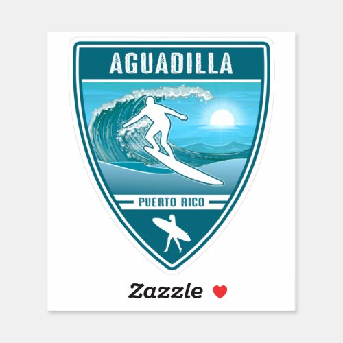 Surf Aguadilla Puerto Rico Sticker