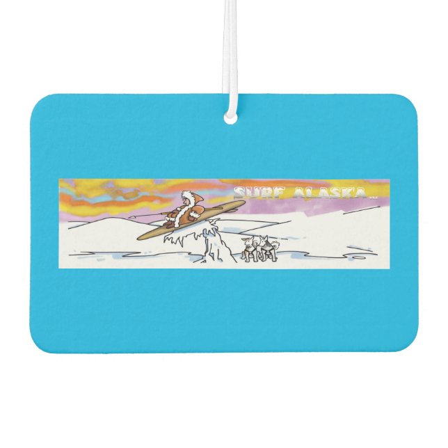 Surf Alaska car air freshener (Front)