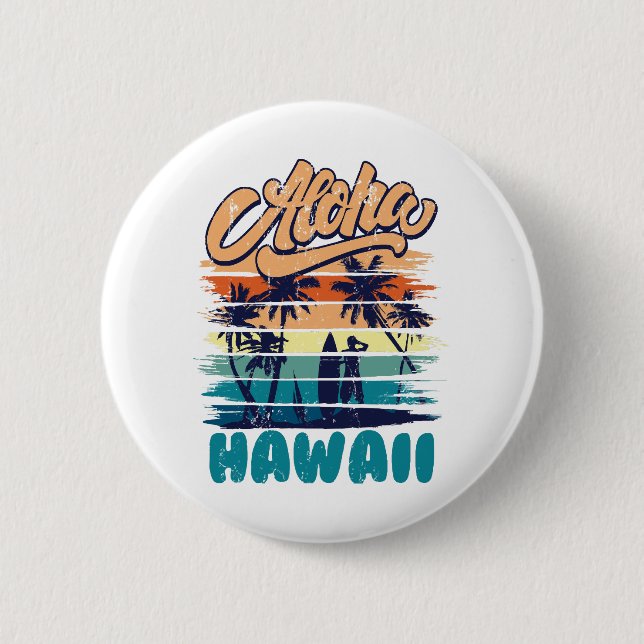 Surf - Aloha Hawaii Button (Front)