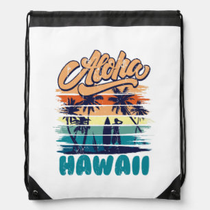 Surf - Aloha Hawaii Drawstring Bag