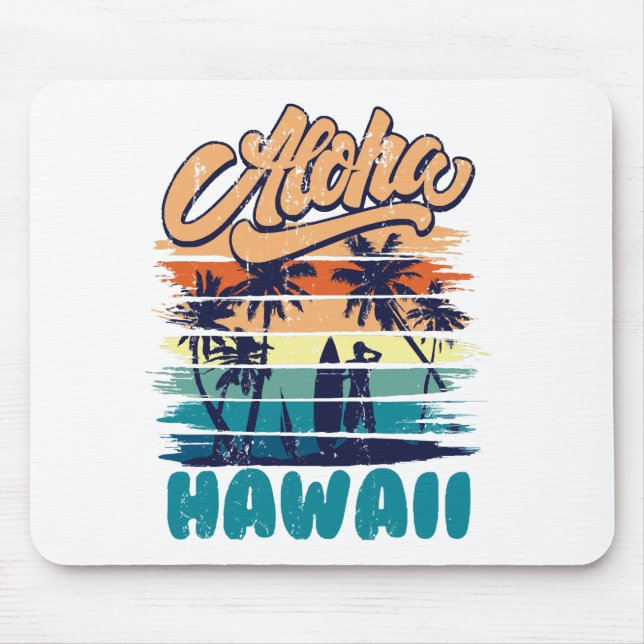 Surf - Aloha Hawaii Mouse Pad (Front)