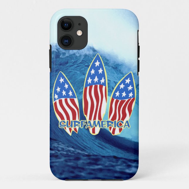 Surf America Surfboards Wave iPhone 5 Case (Back)