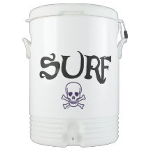 Surf and Skull black Igloo beverage cooler 10 gal