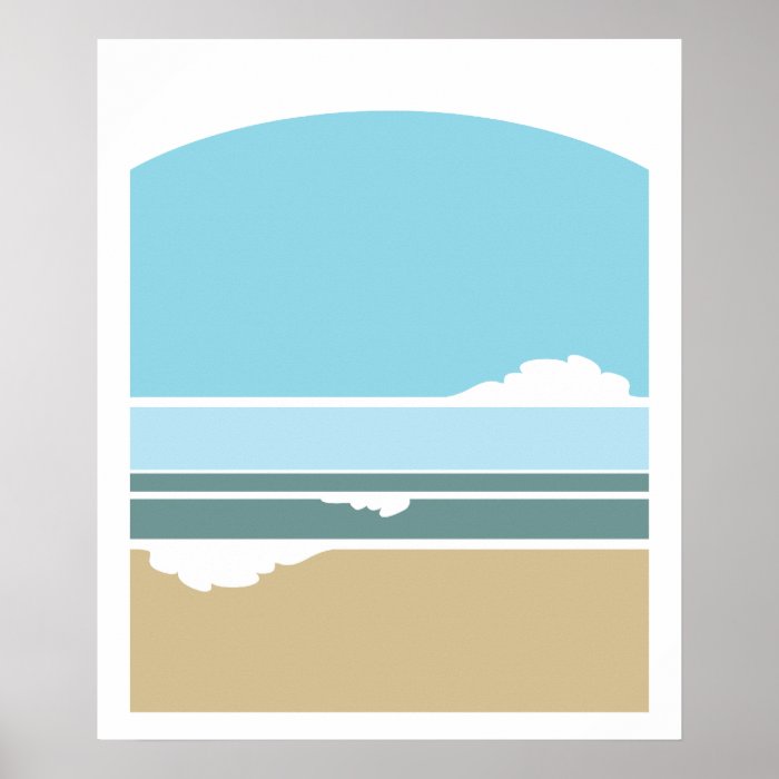 Surf and Sky minimalist poster