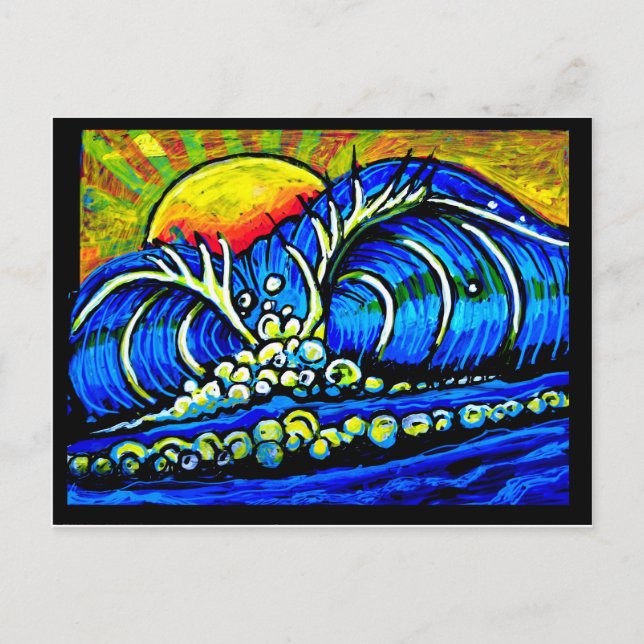 surf at sunset postcard (Front)