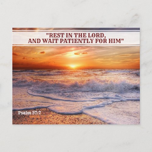 Surf at Sunset with Bible message Postcard