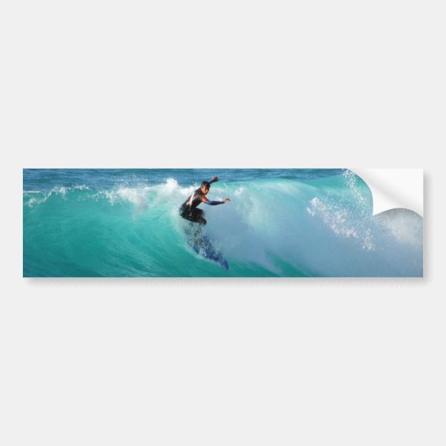 Surf Background Bumper Stickers (Front)