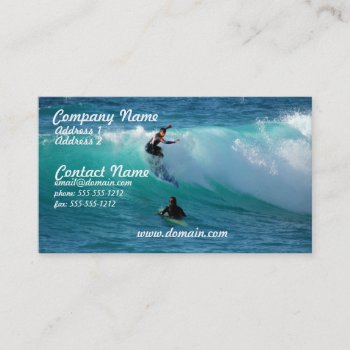 Surf Background Business Card by WindsurfingGifts at Zazzle