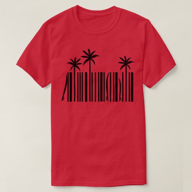 Surf barcode surf design T T-Shirt (Design Front)