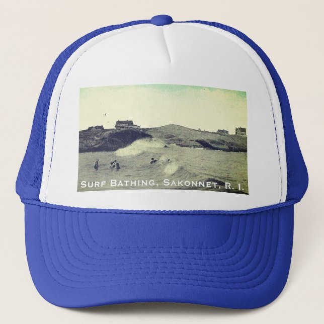 Surf Bathing, Sakonnet, RI (Warren's Point, LC) Trucker Hat (Front)