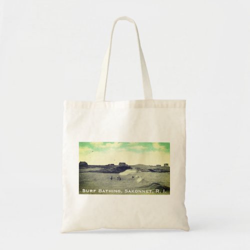 Surf Bathing Warrens Point Beach Little Compton Tote Bag