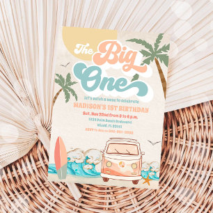 Surf Beach 1st Birthday Invitation