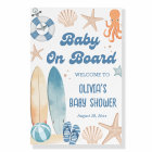Surf Beach Baby On Board Baby Shower Welcome Sign