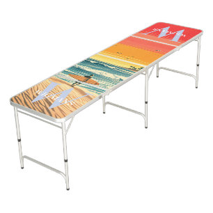 Surf Beach Beer Pong Table