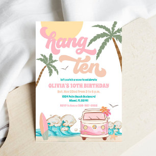 Surf Beach Birthday Party Invitation