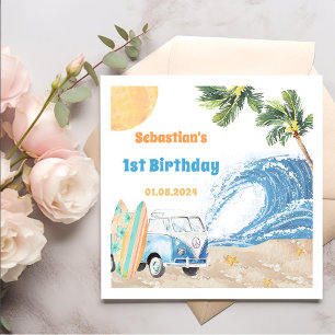 Surf Beach Birthday Party Napkins