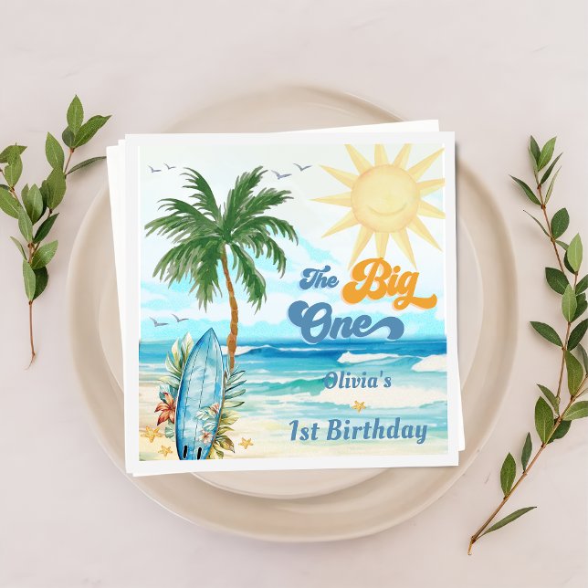 Surf Beach Birthday Party  Napkins (Creator Uploaded)
