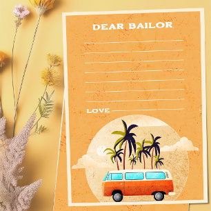 Surf Beach Birthday Party Time Capsule Note Card